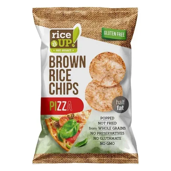Rice Up 60G Brown Rice Chips Pizza
