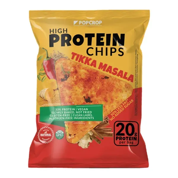 Popcrop Protein Piramis Snack 60G Tikka Masala, Gluténmentes
