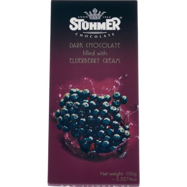 Stühmer 100G Bodzás krémmel töltött étcsokoládé