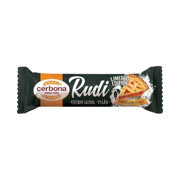 Cerbona Rudi 30G Almás Pite ízű Zabrúd Almás Töltelékkel, Kakaós Bevonattal