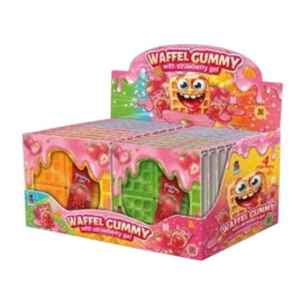 Waffel 48G Gummy with Strawberry Gel (1805)