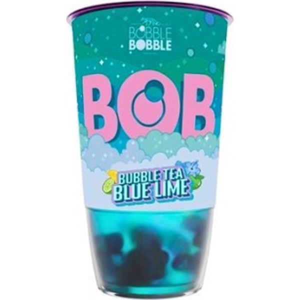 Bob 0,36L Blue Lime Bubble Tea (citrom-zöldalmás zöld tea, lime boboával)