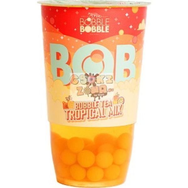 Bob 0,36L Tropical Mix Bubble Tea (trópusi gyümölcsös fekete tea, mangó boboával)