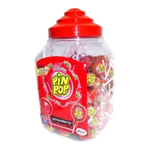 Aldor Pin Pop Strawberry Nyalóka+Rágó