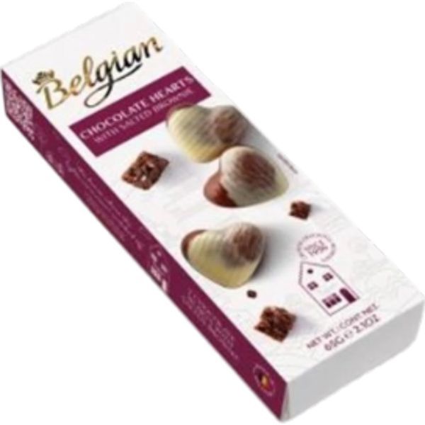Belgian 65G Hearts Salted Brownie