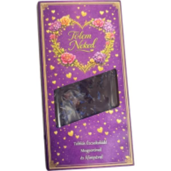 Chocolips tőlem neked - étcsokoládé mogyoróval és áfonyával 100 g