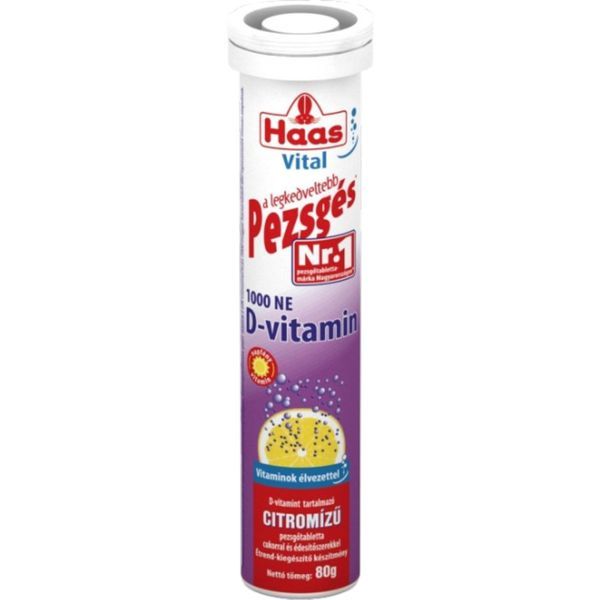 Haas Pezsgőtabletta 80G D-Vitamin