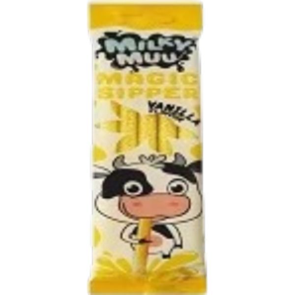 Milky Muu Szívószál 30G Vanília Ízű