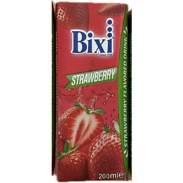 Bixi 200ML Szívószálas Üdítő Eper Ízű