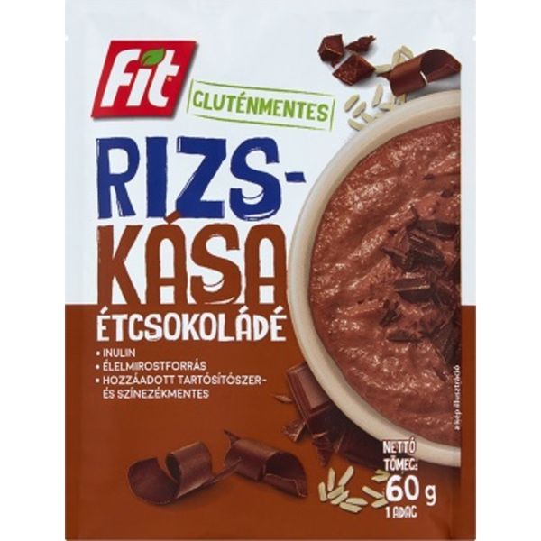 Fit Reggeli 60G Rizskása Inulinnal Étcsokoládé,Gluténmentes