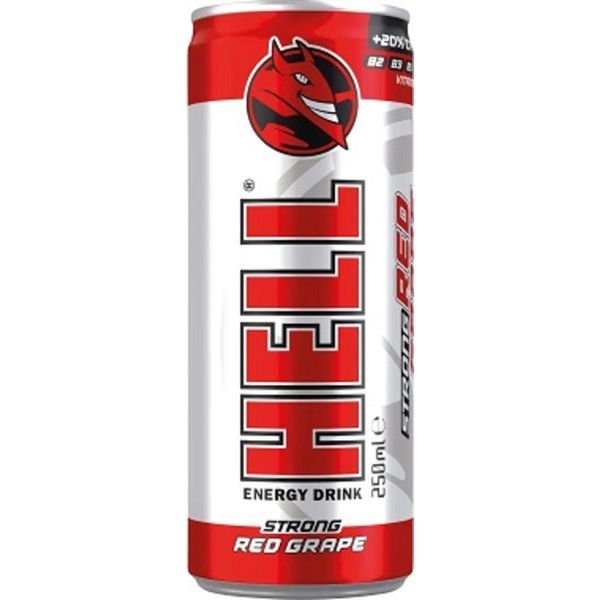 Hell Energiaital 250Ml Strong Red Grape (DRS)
