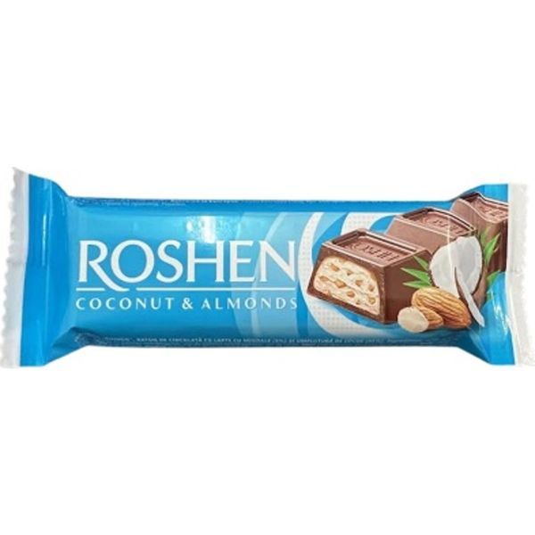 Roshen Szelet 29G Tej Kókuszos Mandulás