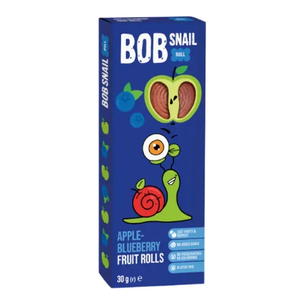 Bob-Snail 30G Gyümölcstekercs Alma-Áfonya BS-8006