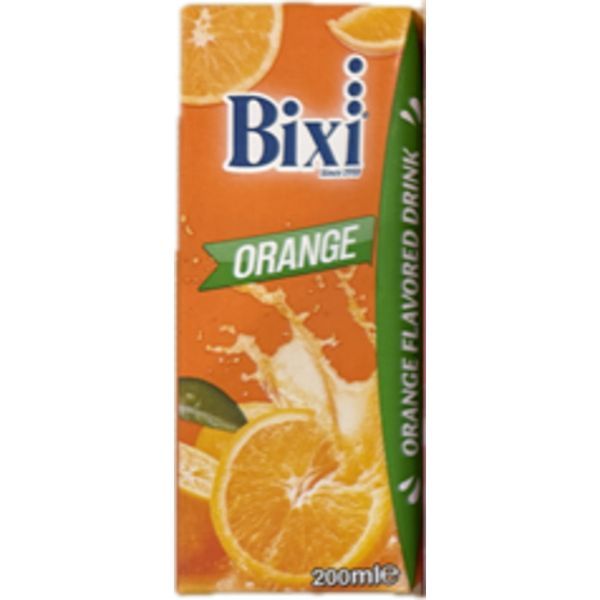 Bixi 200ML Szívószálas Üdítő Narancs Ízű