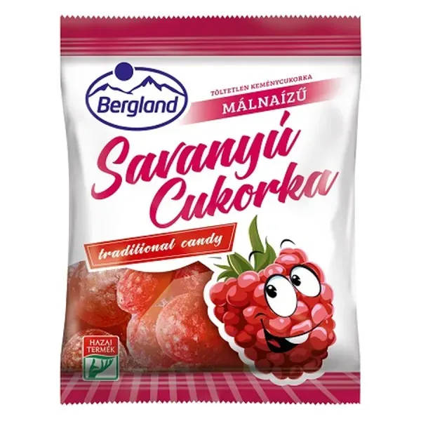 Bergland Savanyú Cukor 70G Málna