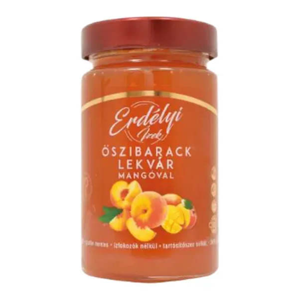 Erdélyi Ízek 380G Őszibarack Lekvár Mangóval 70% Gyümölcstartalom
