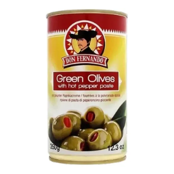 Don F. 350G Green Olives With Hot Pepper Paste