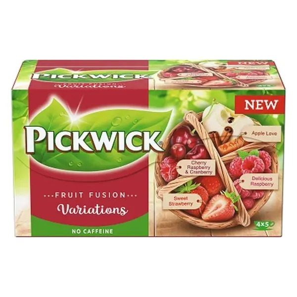 Pickwick Tea 30G Fruit Variations (Piros) Alma, Málna, Eper, Meggy, Vörös áfonya