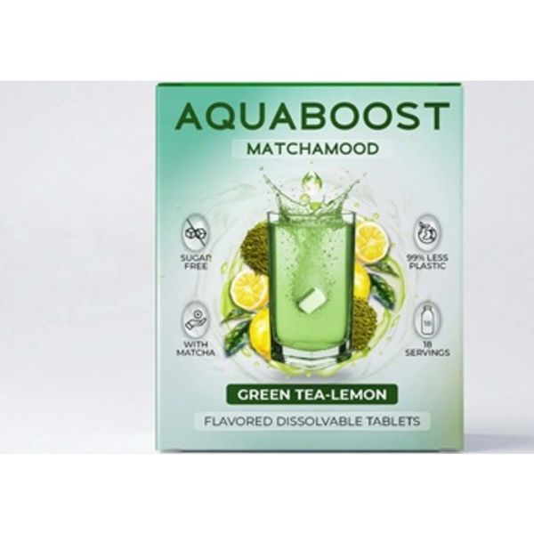 Aquaboost 40G Matchamood Zöld tea - Citrom ízű Pezsgőtabletta Matchával