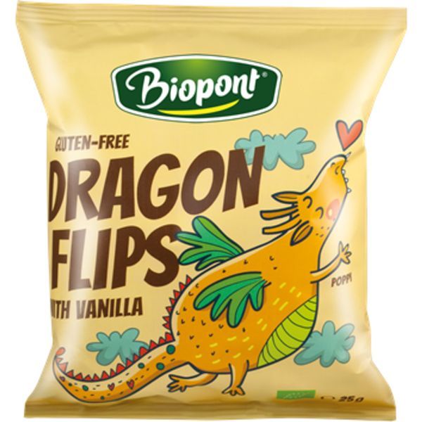 Biopont 25G Dragon Snack Extrudált Kukorica Valódi Vaníliával Gluténmentes, Vegán