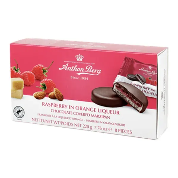 Anthon Berg 220G Raspberry In Orange Liqueur