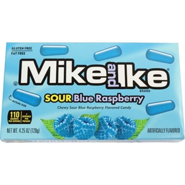 Mike and Ike 120G Sour Blue Raspberry-Savanyú Kék Málna ízű Cukorka