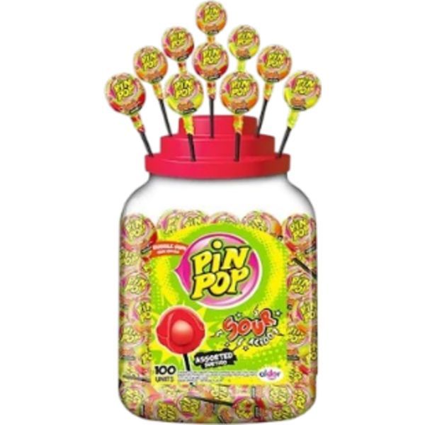 Aldor Pin Pop Sour-Assorted Nyalóka+Rágó