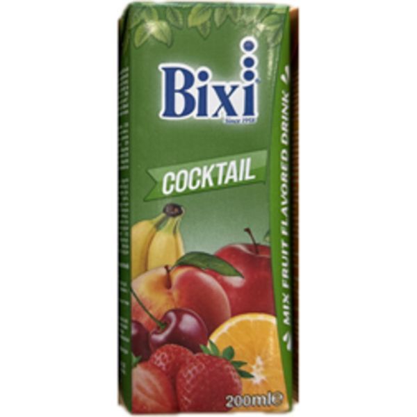 Bixi 200ML Szívószálas Üdítő Cocktail Vegyesgyümölcs Ízű