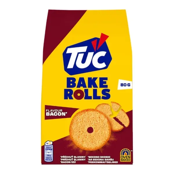 Tuc Bake Rolls Bacon 80G