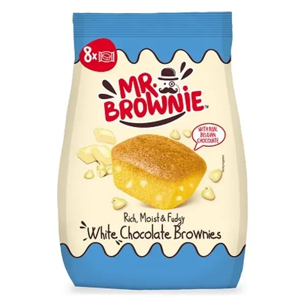 Mr. Brownie 200G Fehér Csokidarabokkal (8*25G-Zacskós)