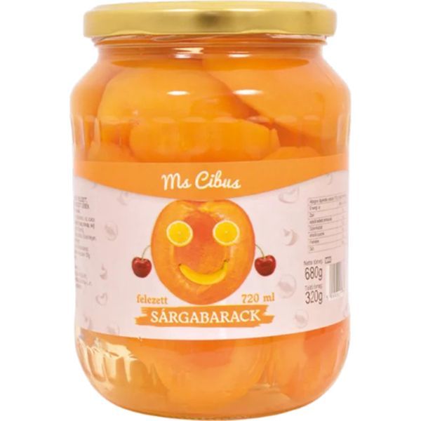 Ms Cibus 720ML Sárgabarack befőtt