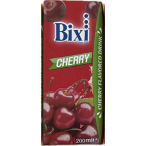 Bixi 200ML Szívószálas Üdítő Meggy Ízű