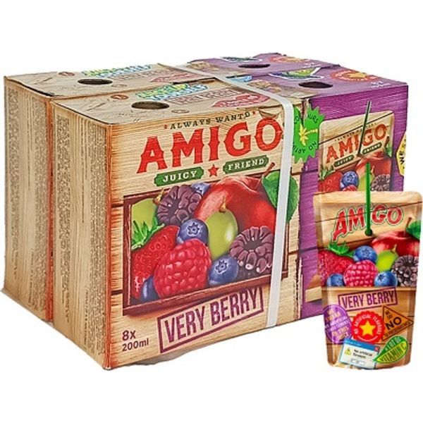 Amigó 200ML Szívószálas Erdeigyümölcs