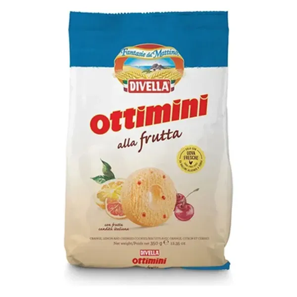 Divella 350G Ottomini Narancsos Citromos és Cseresznyés Keksz