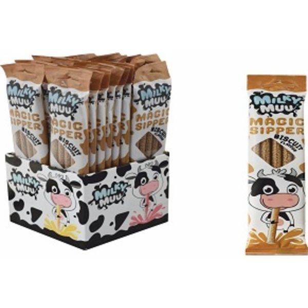 Milky Muu Szívószál 30G Keksz ízű