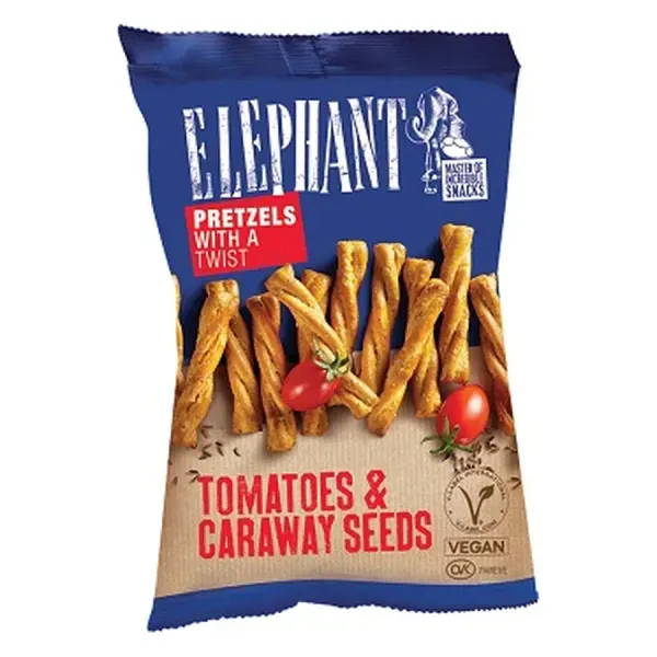 Elephant Snack 80G Csavart Perec Paradicsomos-Köményes