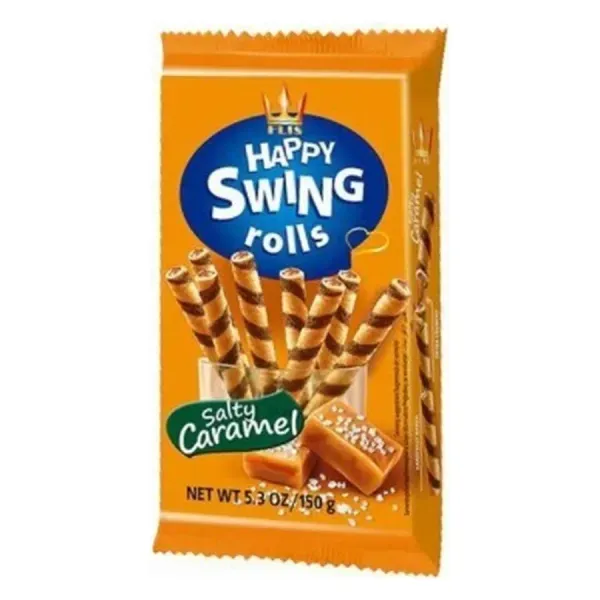 Happy Swing 150G Sós-Karamellás ízű krémmel töltött ostyarúd