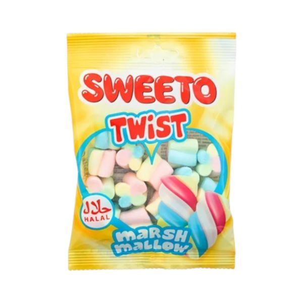 Sweeto 30G Twist Tutti Frutti ízű Marshmallow