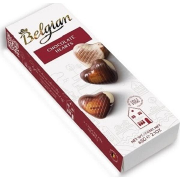 Belgian 65G Hearts Hazelnut BPPR1005