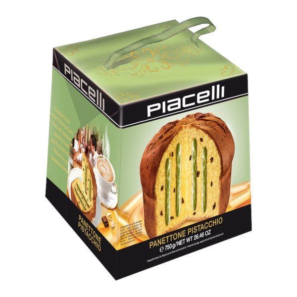 Piacelli Panettone 750G with Chocolate Chips and Pistachios (96633)