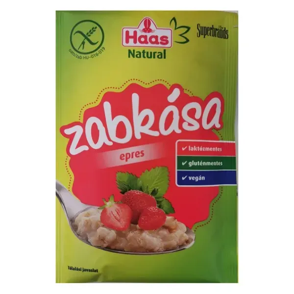 Haas Natural Zabkása 50G Eper