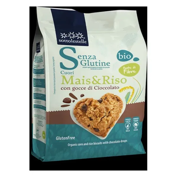 Sottolestelle 250G Bio GM Kukorica- és Rizskeksz Csokoládédarabokkal