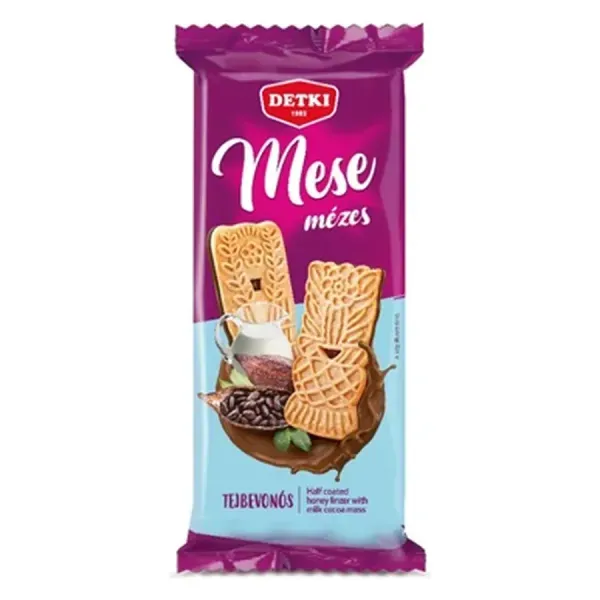 Detki 180G Mese Mézes Linzer Tejbevonóval félig mártva