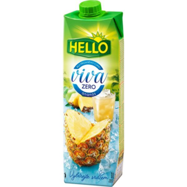 Hello Viva 1L Zero Ananász Gyümölcslé