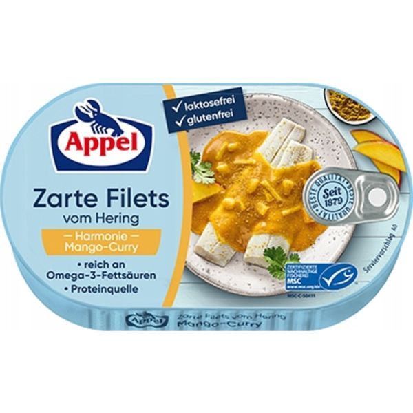 Appel 200G Hering Filé Mangóval és Curryvel Glutén - Laktózmentes