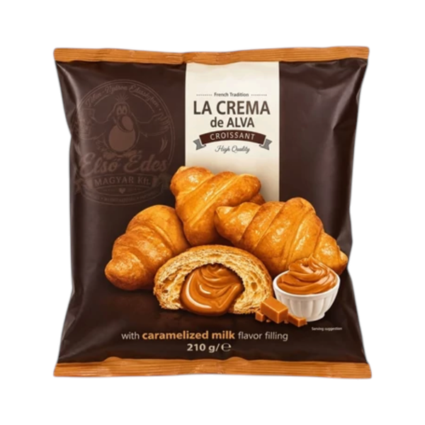 La Crema De Alva 210G Croissant Karamellizált Sűrített Tej ízű
