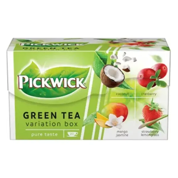 Pickwick Tea 30G Green Tea Variations (Kókusz, Vörös Áfonya, Mangó-Jázmin, Eper-Citromfű)