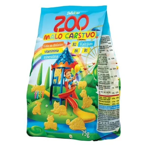 Delicious 75G ZOO Állatfigurás Keksz Vitaminokkal