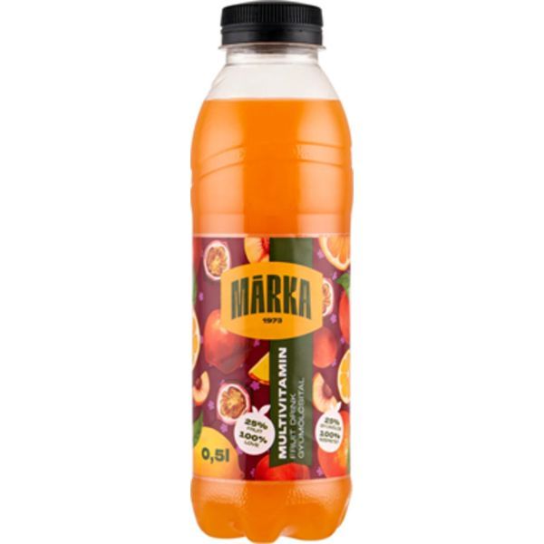 Márka 0.5L Fruitica Multivitamin 25% (DRS)
