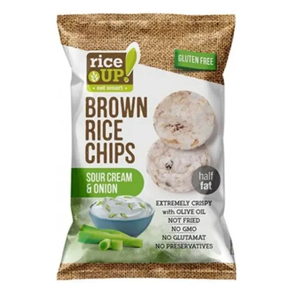 Rice Up 60G Brown Rice Chips Sour Cream & Onion
